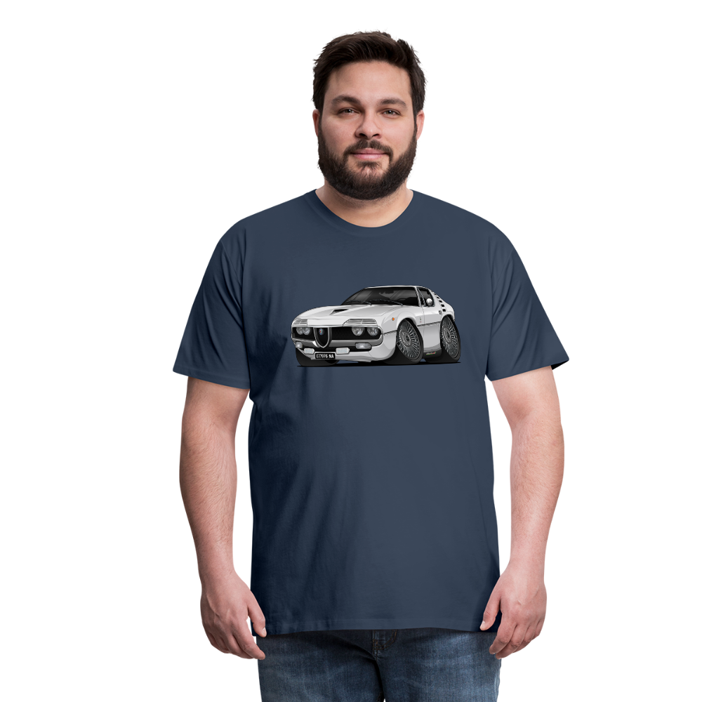1971 Alfa Romeo Montreal Car Art Men's Premium T-Shirt - navy