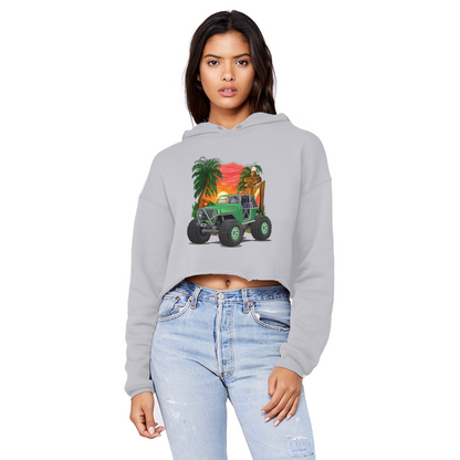 Jeep 4x4 Rocktoy Rock Climber Car Art Unisex Cropped Raw Edge Boyfriend Hoodie