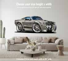 Car Art 1967 Shelby Mustang GT500 Eleanor Cartoon Wall Decal