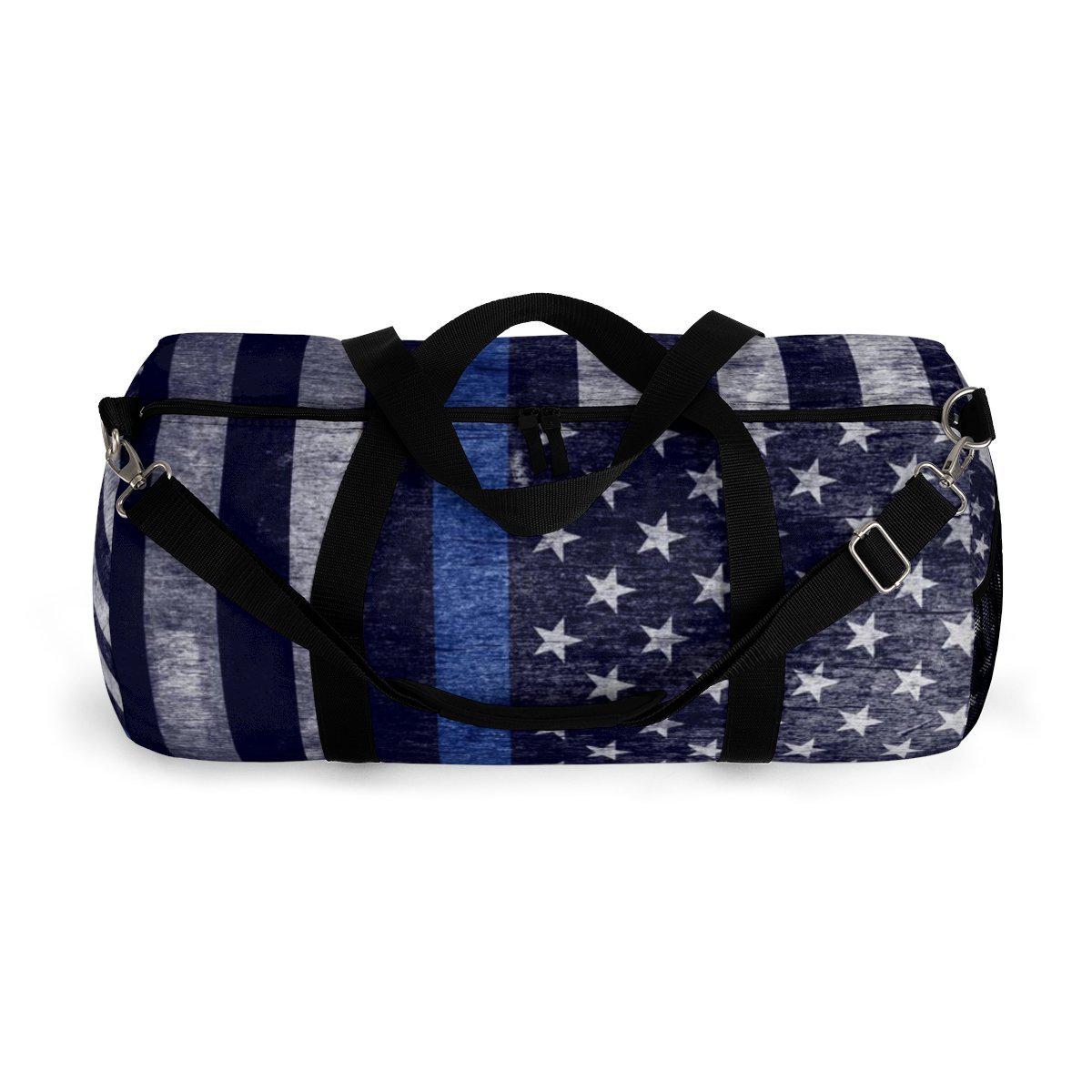 Distressed Thin Blue Line Duffle Bag