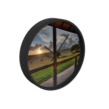 Cabin Sunset 10 inch wall clock