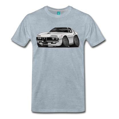 1971 Alfa Romeo Montreal Car Art Men's Premium T-Shirt - heather ice blue