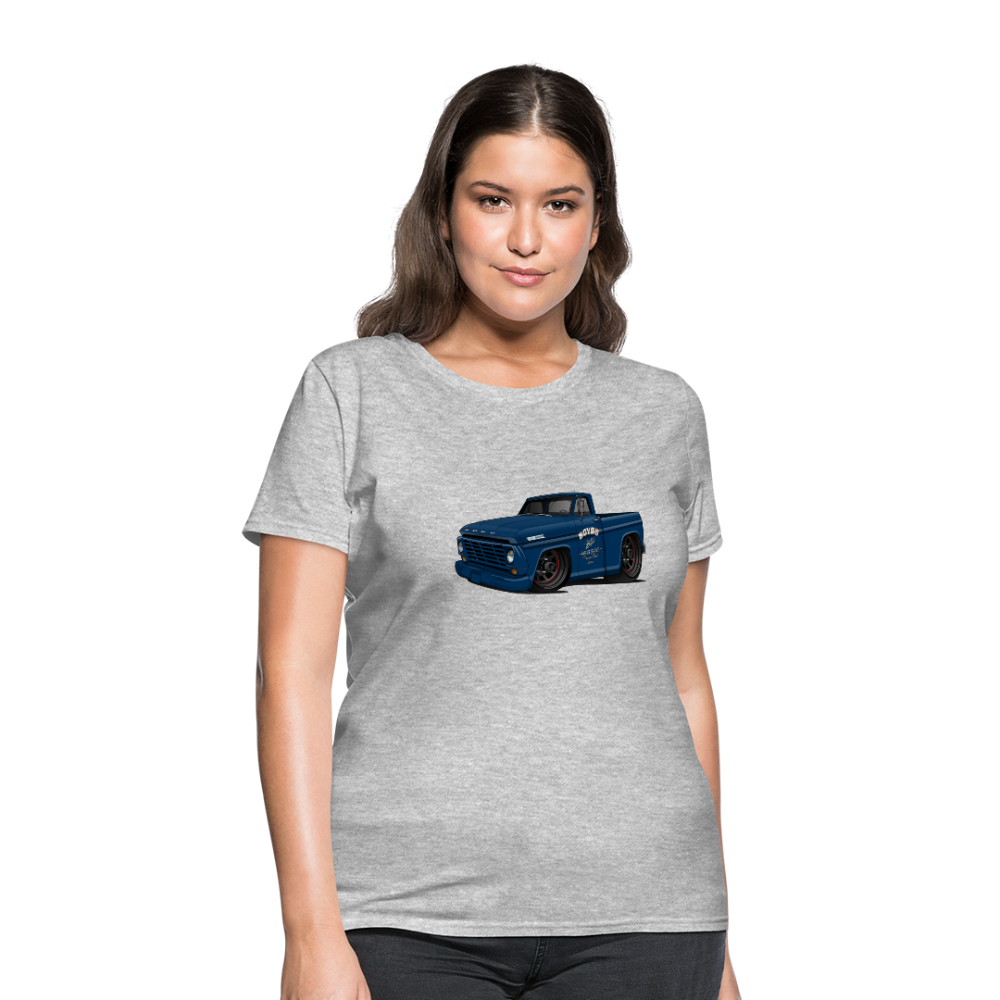 1967 Blue Ford F-100 Women's T-Shirt - heather gray