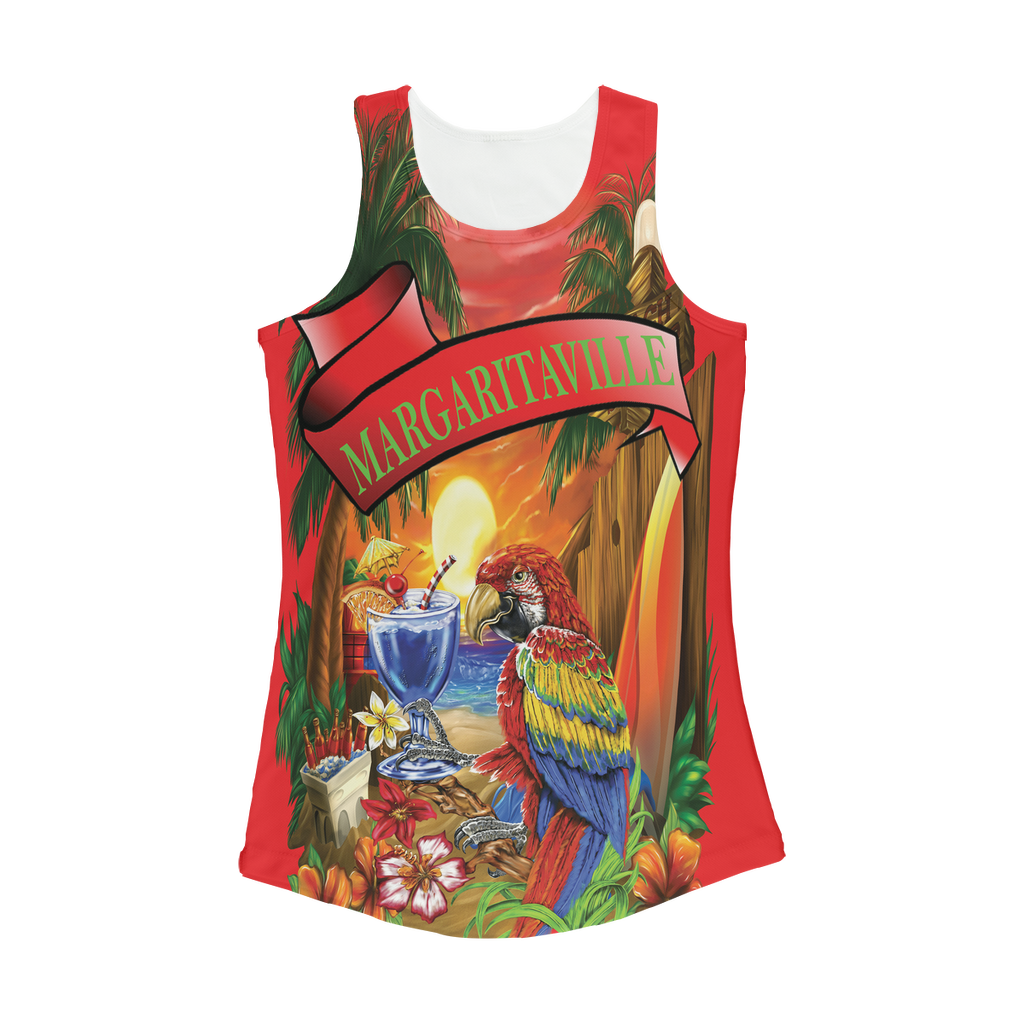 Margaritaville Red Parrot Women Performance Tank Top