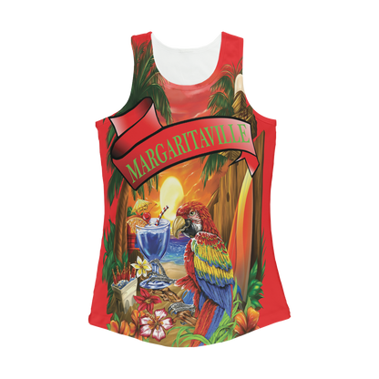 Margaritaville Red Parrot Women Performance Tank Top