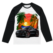 Surfs Up 2017 Camaro SS Car Art Sublimation Baseball Long Sleeve T-Shirt