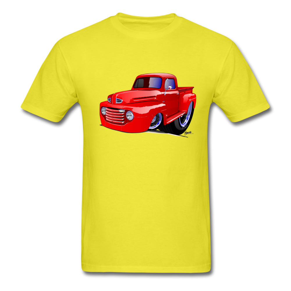Old Red Truck Men's T-Shirt - yellow