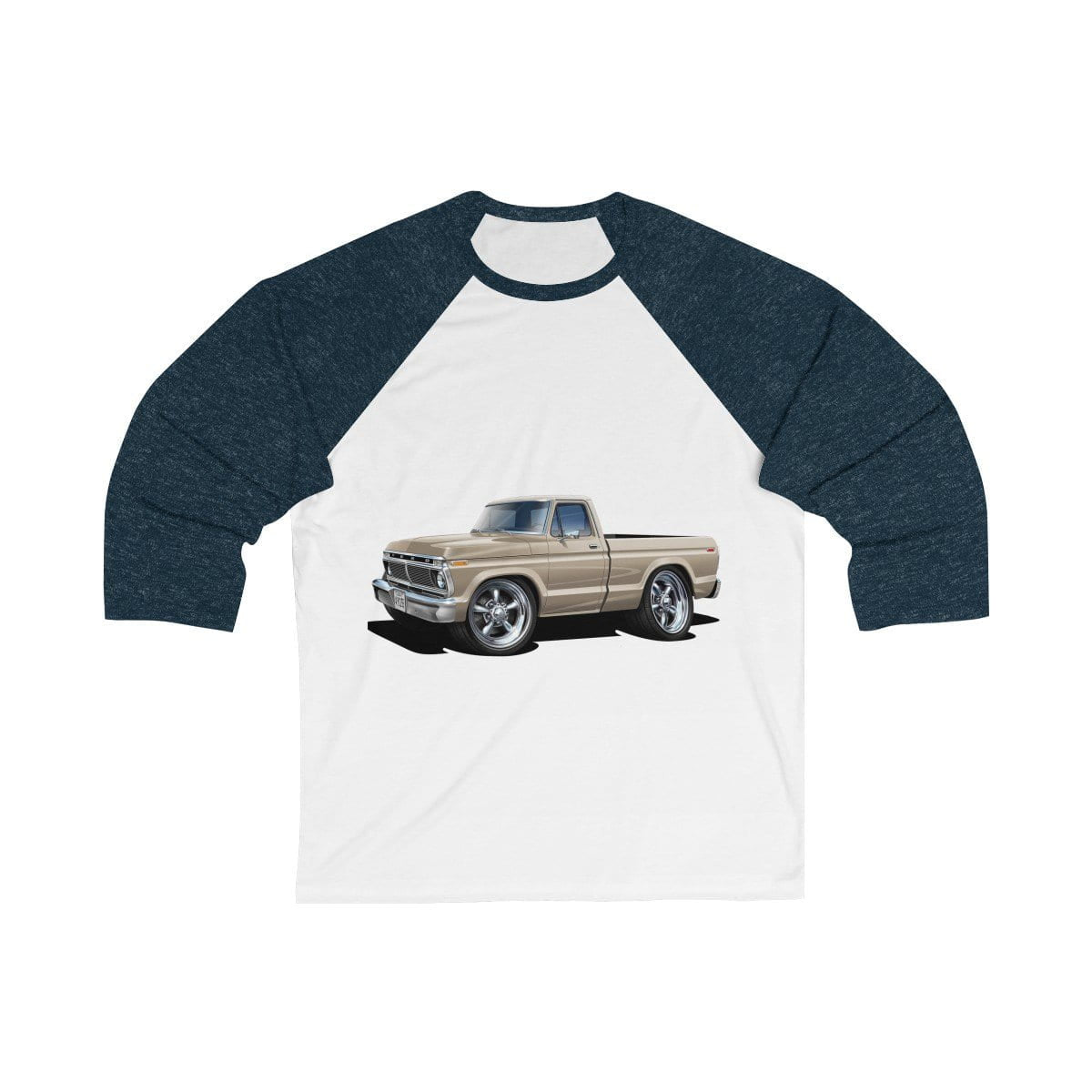 1974 F-100 Car Art Unisex 3/4 Sleeve Baseball Tee