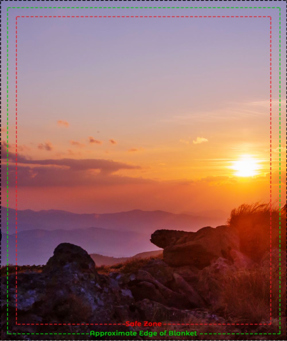 Sunset In the Mountains Blanket