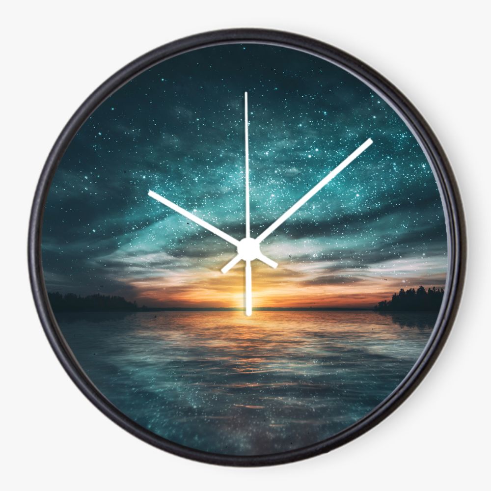 Starry Night Sunset 10 inch wall clock