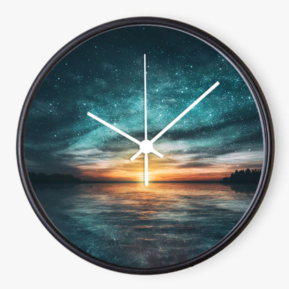 Starry Night Sunset 10 inch wall clock