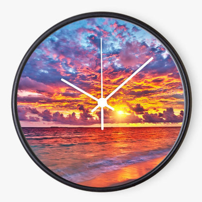 Sunset On the Beach 10 inch wall clock
