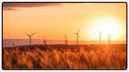 Windmill Sunset Desk Mat