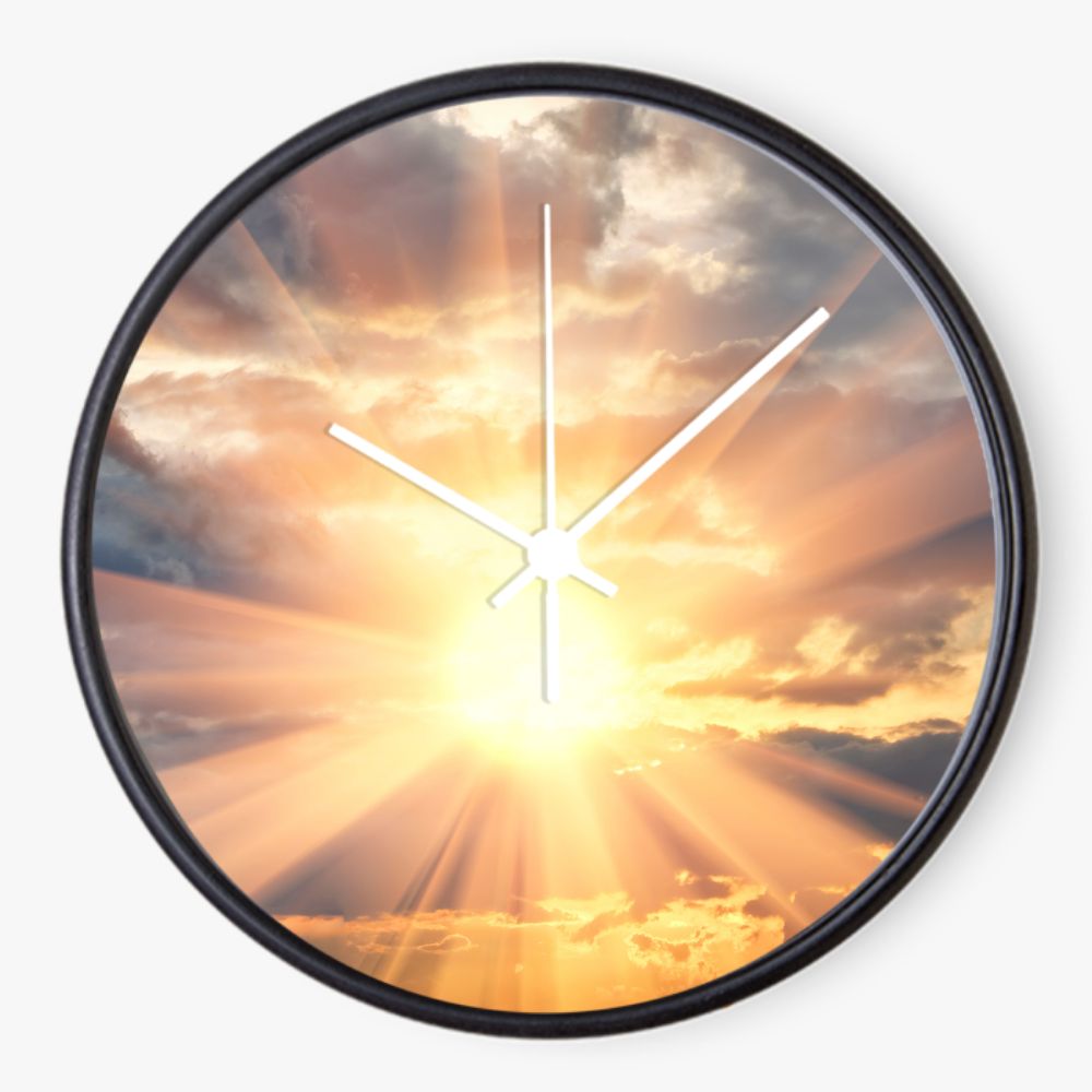 Cloudy Sunrise 10 inch wall clock