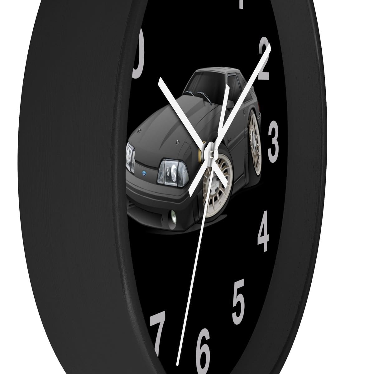 Black Fox Body Mustang Wall clock