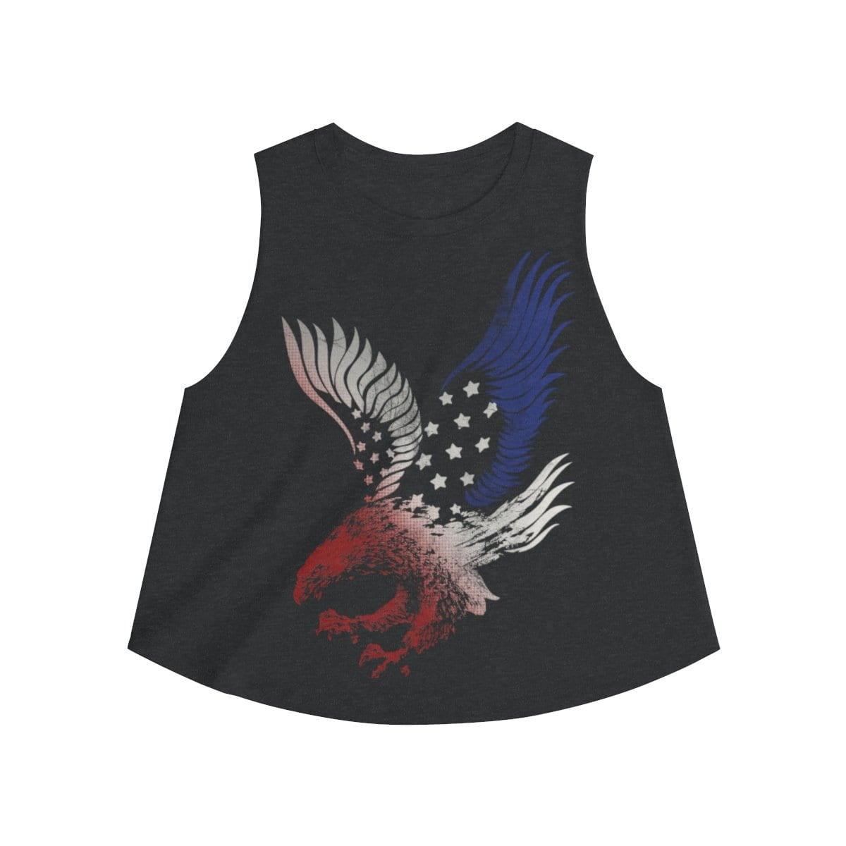 Red White Blue Eagle Women's Crop top