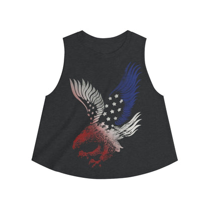 Red White Blue Eagle Women's Crop top