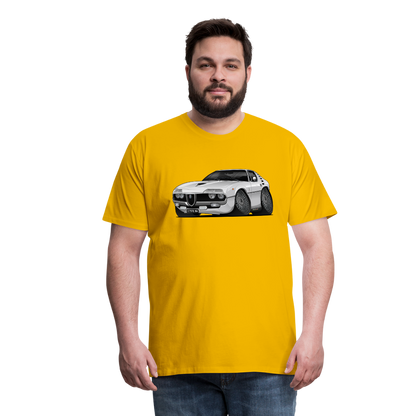 1971 Alfa Romeo Montreal Car Art Men's Premium T-Shirt - sun yellow