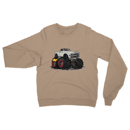 1972 GMC 4x4 Pickup Monster Truck with Rocks Car Art Classic Adult Sweatshirt