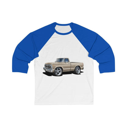 1974 F-100 Car Art Unisex 3/4 Sleeve Baseball Tee