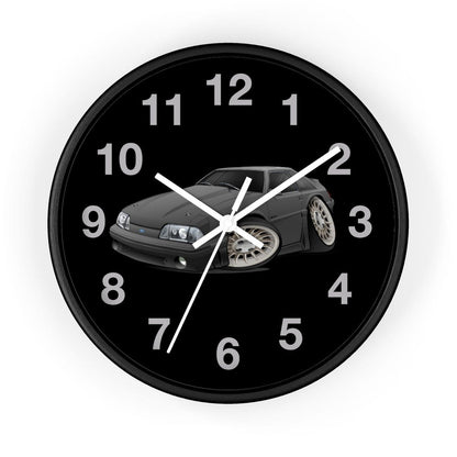 Black Fox Body Mustang Wall clock
