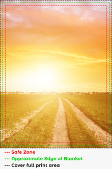 Sunset In the Field Blanket