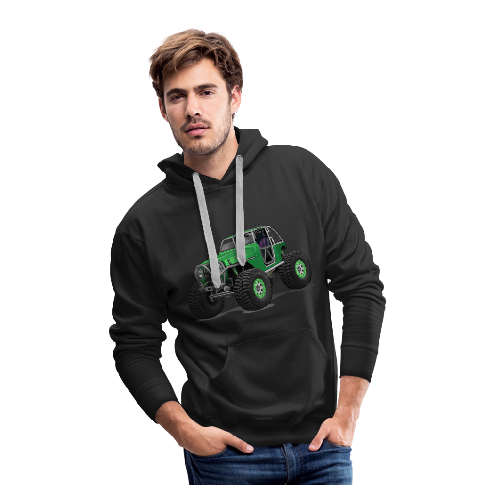 Green Jeep Rocktoy Rock Climber Car Art Men’s Premium Hoodie - black