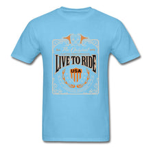 Live to Ride Men's T-Shirt - aquatic blue