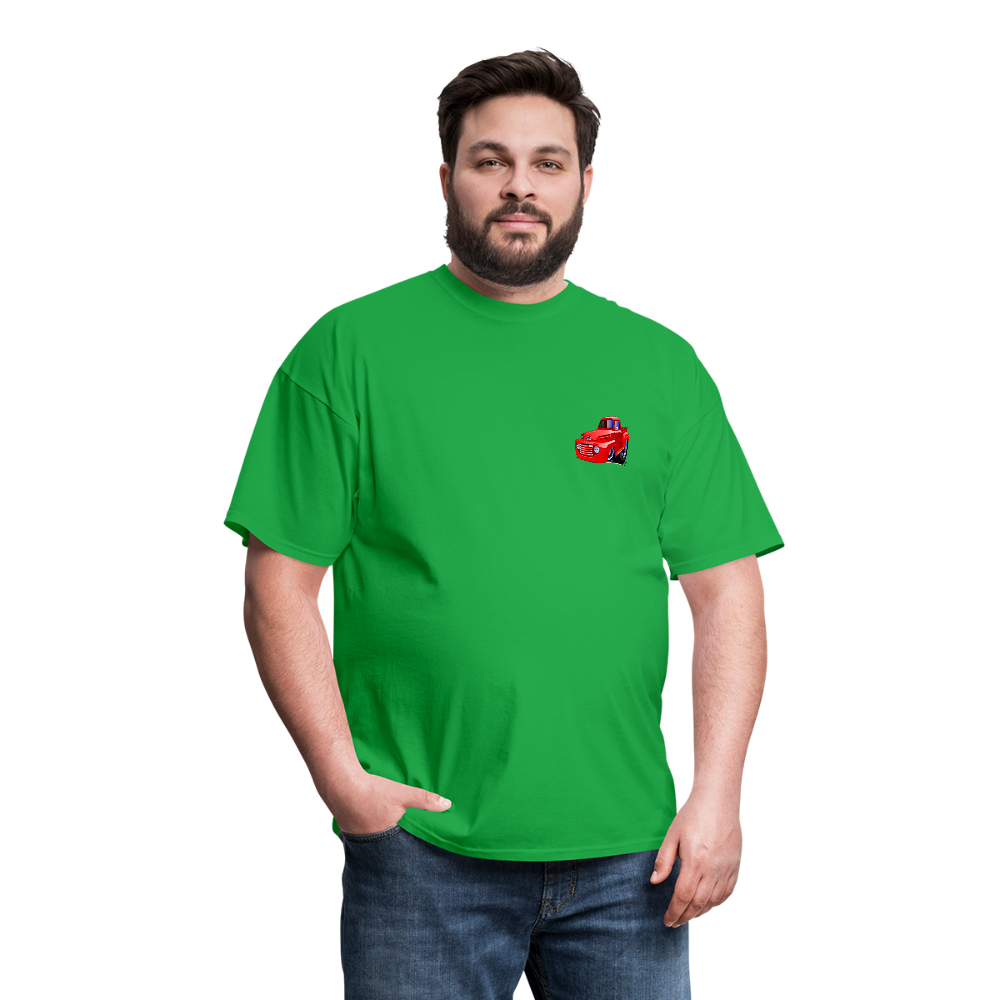 Old Red Truck Version B Men's T-Shirt - bright green