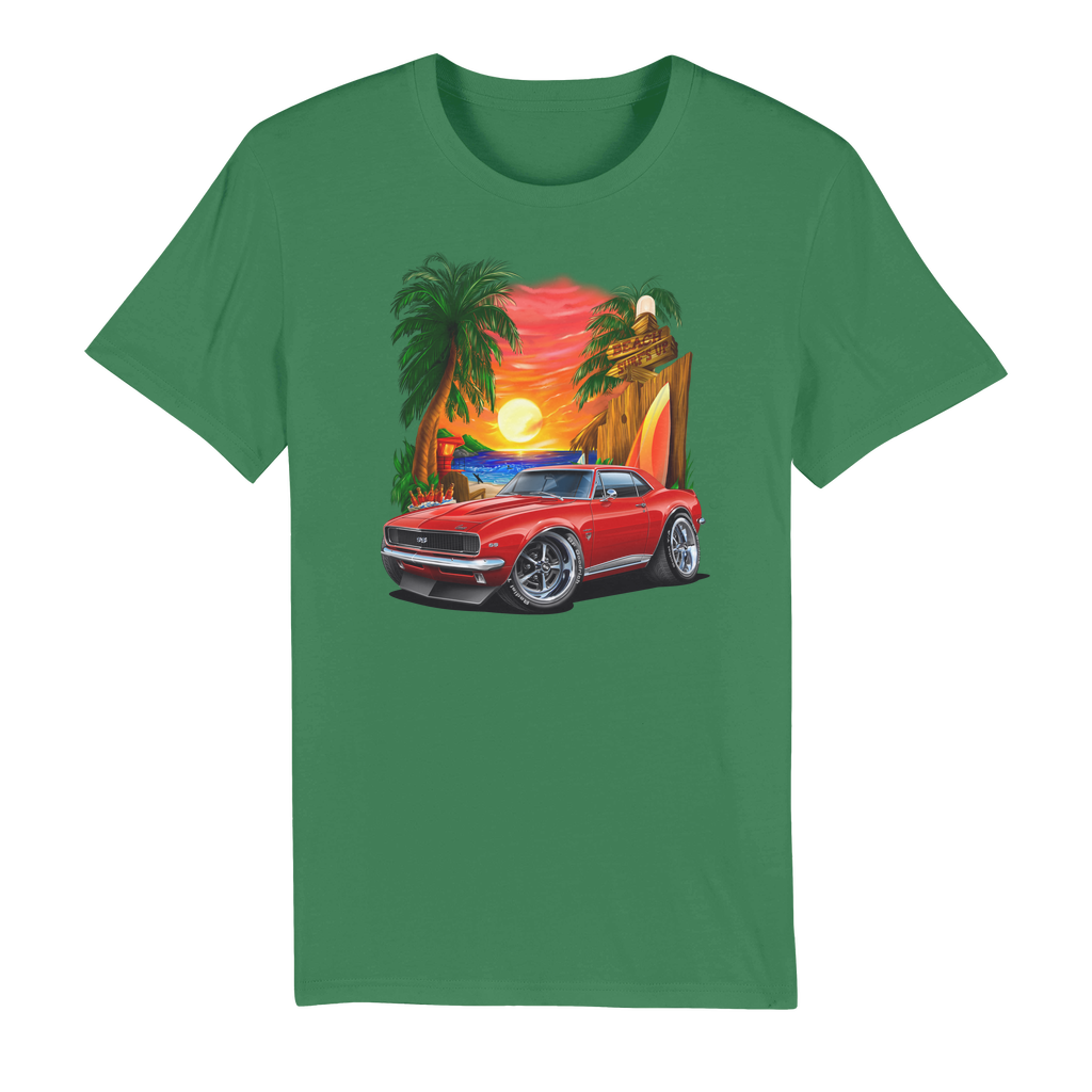 1967 Camaro SS Margaritaville Beach Car Art Organic Jersey Adult T-Shirt