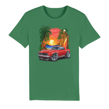1967 Camaro SS Margaritaville Beach Car Art Organic Jersey Adult T-Shirt