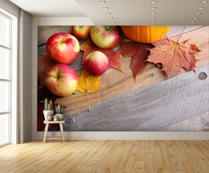 Fall Apple Wallpaper Custom Designed Wall Mural Peel & Stick