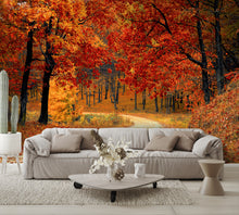 Fall Colors Leaves Custom Designed Wallpaper
