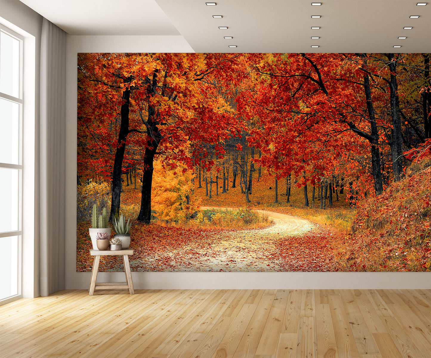 Fall Colors Leaves Custom Designed Wallpaper