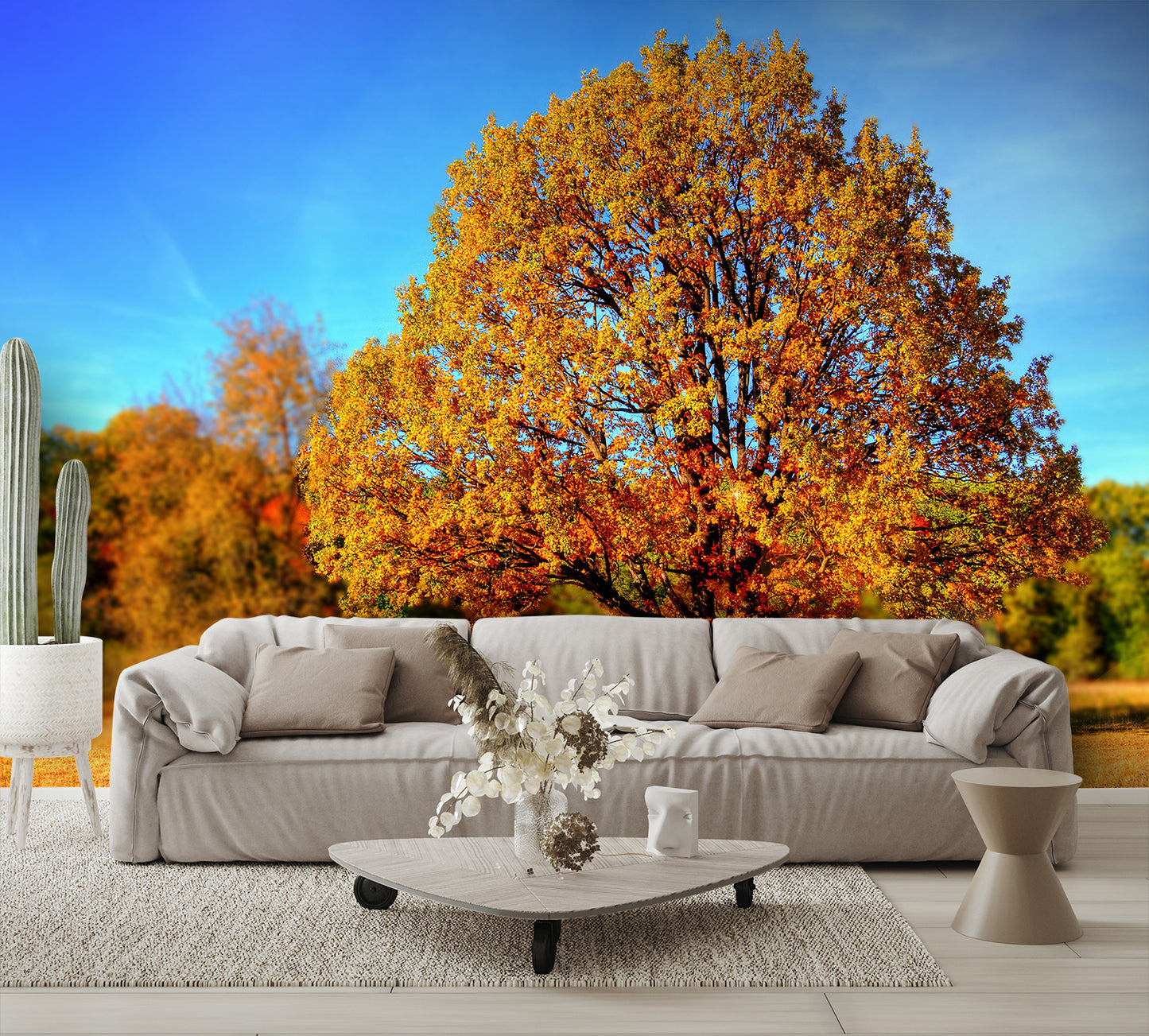 Fall Colors Leaves B Custom Designed Wallpaper