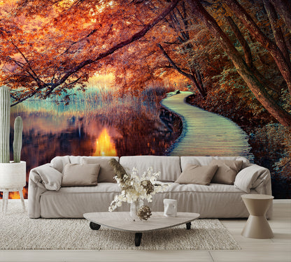 Designed Wallpaper Fall leaves wallpaper Nature Walk