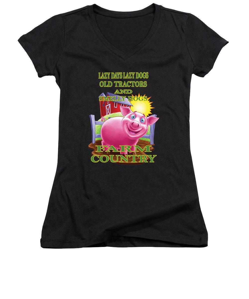 Farm Country - Women's V-Neck (Athletic Fit)