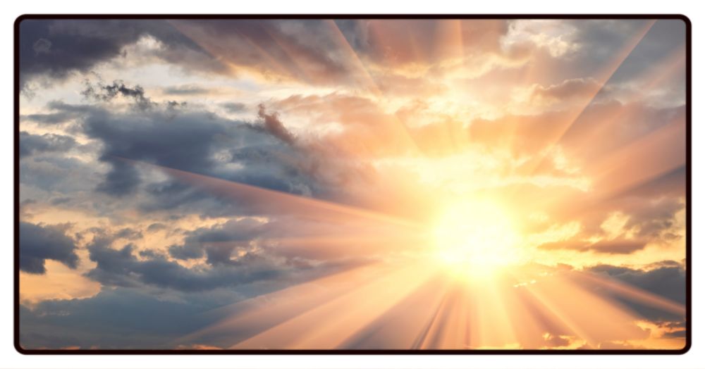 Cloudy Sunrise Desk Mat