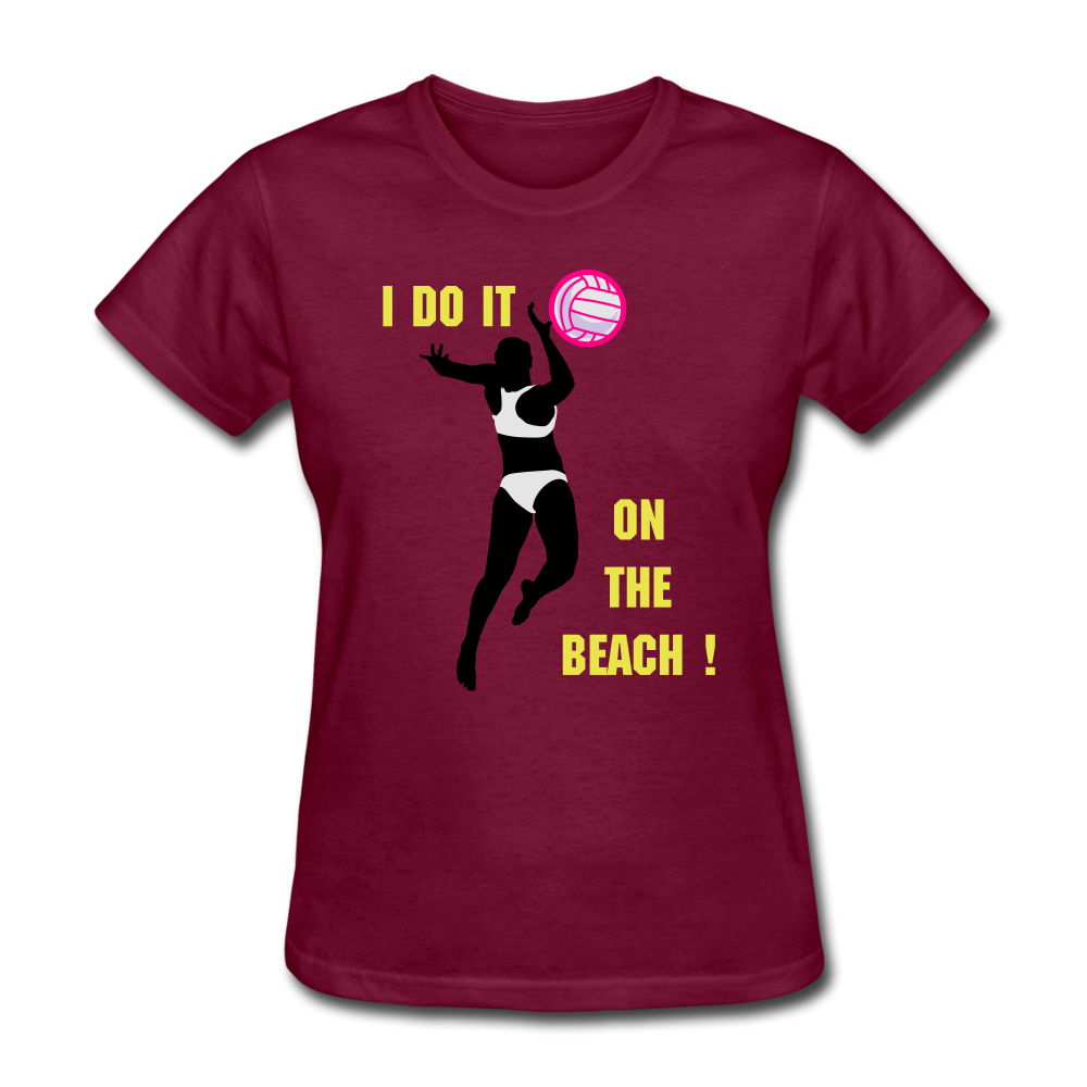 Beach Volleyball Women's T-Shirt - burgundy