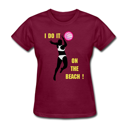 Beach Volleyball Women's T-Shirt - burgundy