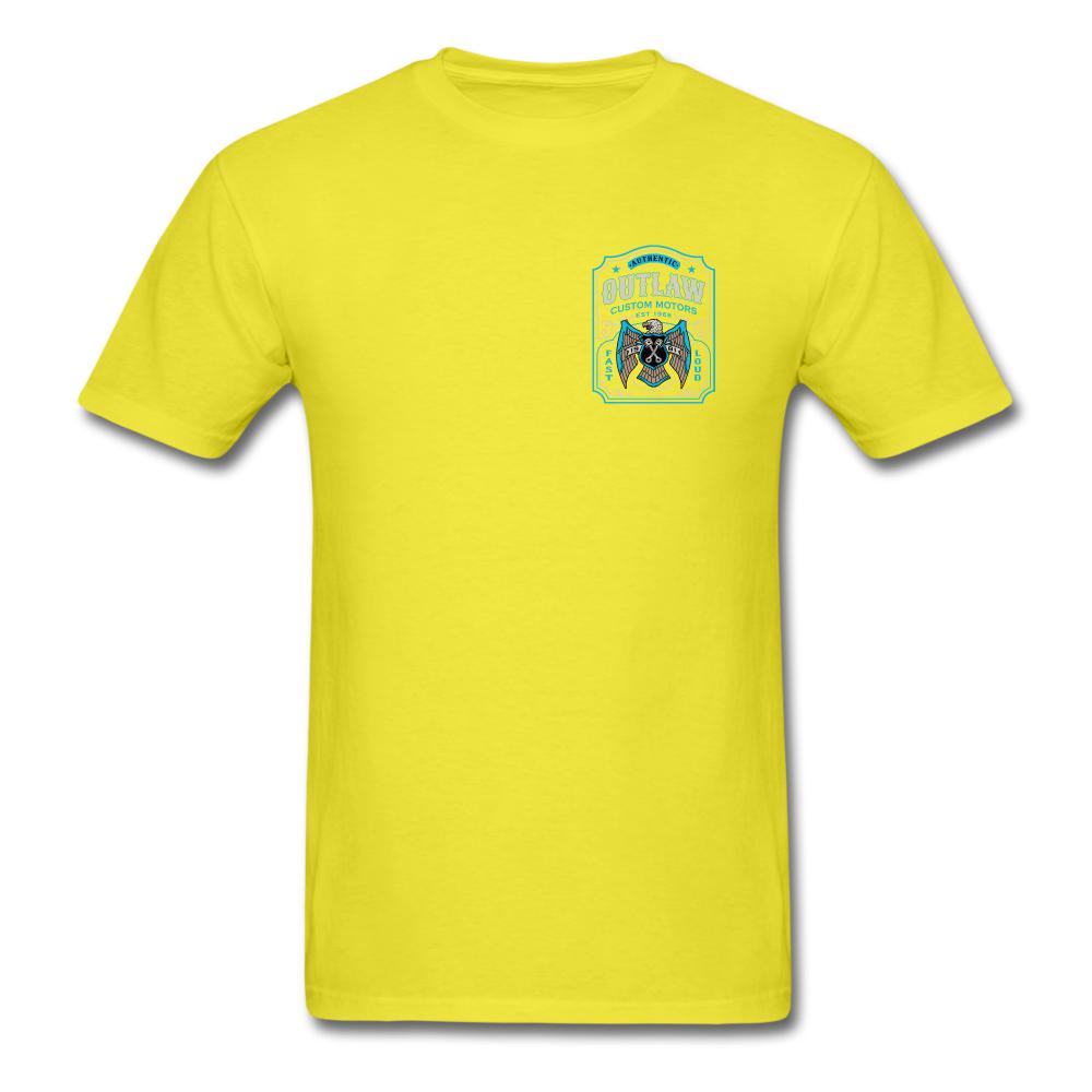 Outlaw Custom Motors Fast Loud Mens T-Shirt - yellow