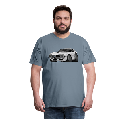 1971 Alfa Romeo Montreal Car Art Men's Premium T-Shirt - steel blue