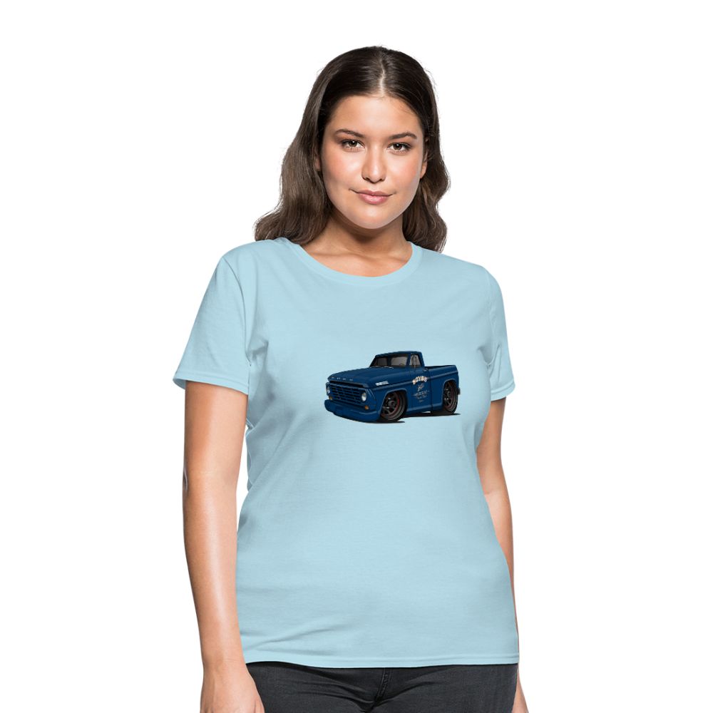 1967 Blue Ford F-100 Women's T-Shirt - powder blue