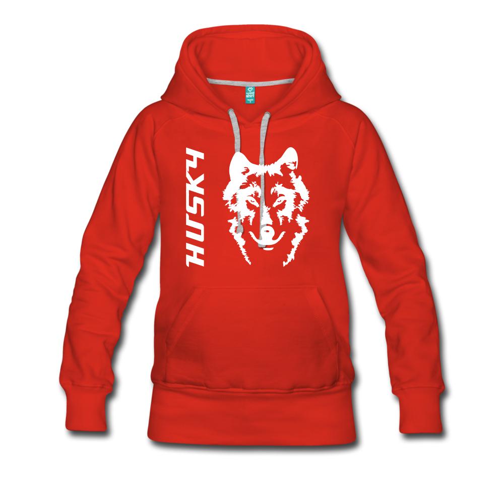 Siberian Husky Women’s Premium Hoodie - red