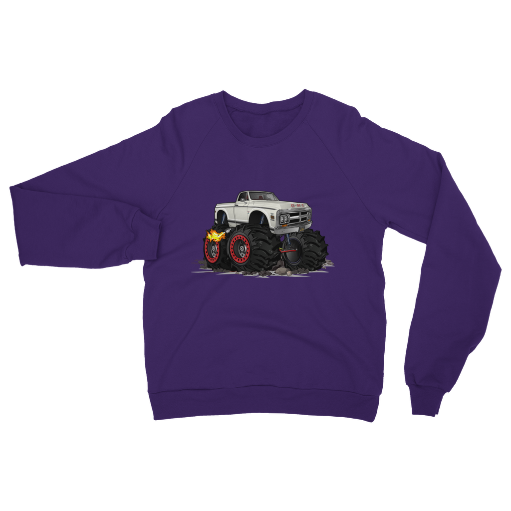 1972 GMC 4x4 Pickup Monster Truck with Rocks Car Art Classic Adult Sweatshirt