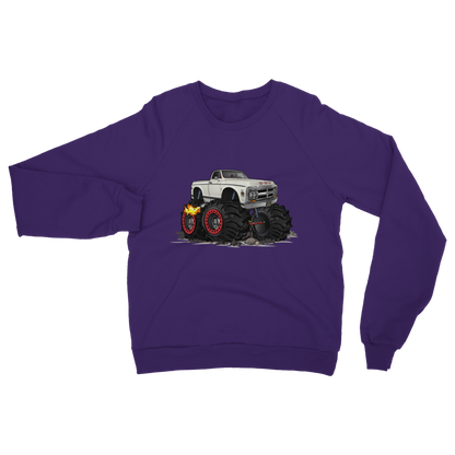 1972 GMC 4x4 Pickup Monster Truck with Rocks Car Art Classic Adult Sweatshirt
