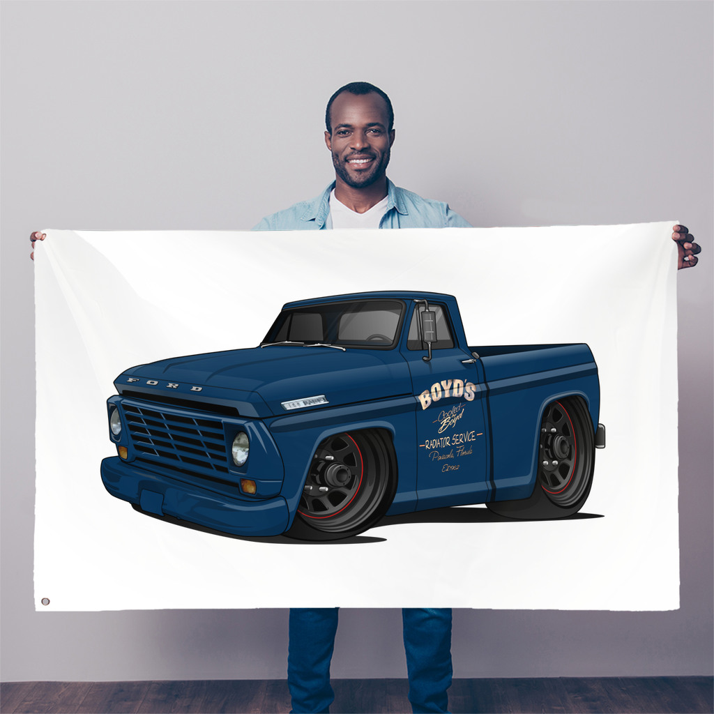 1967 Blue F-100 Sublimation Flag