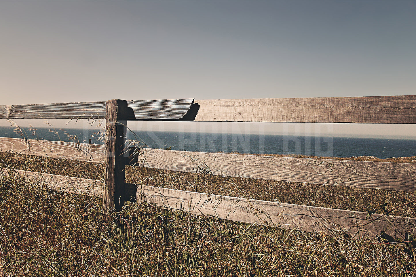 Old Wooden Fence with Water Mural Wallpaper