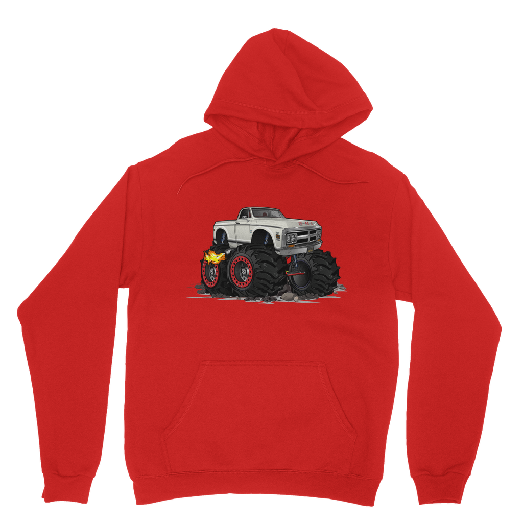 1972 GMC 4x4 Pickup Monster Truck with Rocks Car Art Classic Adult Hoodie