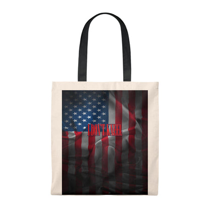 I Don't Kneel American Flag Budget Tote Bag - Let's Print Big